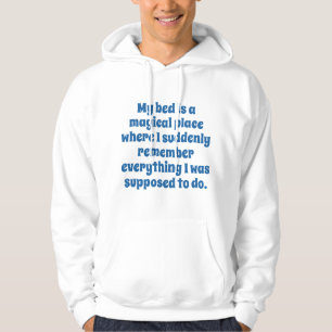 Mijn bed is een magische plek hoodie