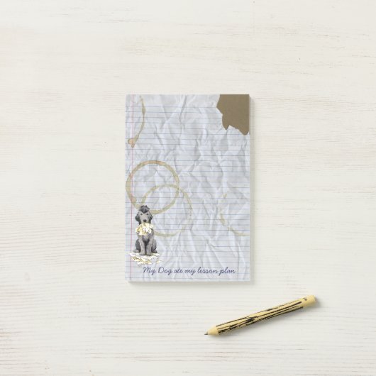 Mijn Bedlington Ate My Lesson Plan Post-it Notes (Op bureau)