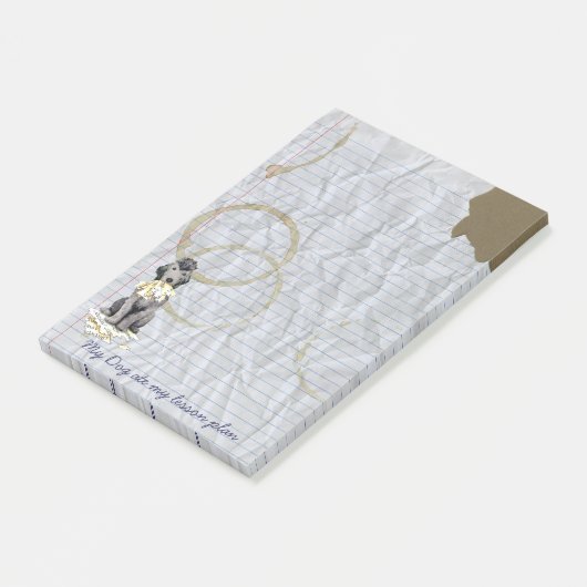 Mijn Bedlington Ate My Lesson Plan Post-it Notes (Schuin)