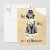 Mijn Bedlington Terrier Ate My Homework Briefkaart (Voorkant / Achterkant)