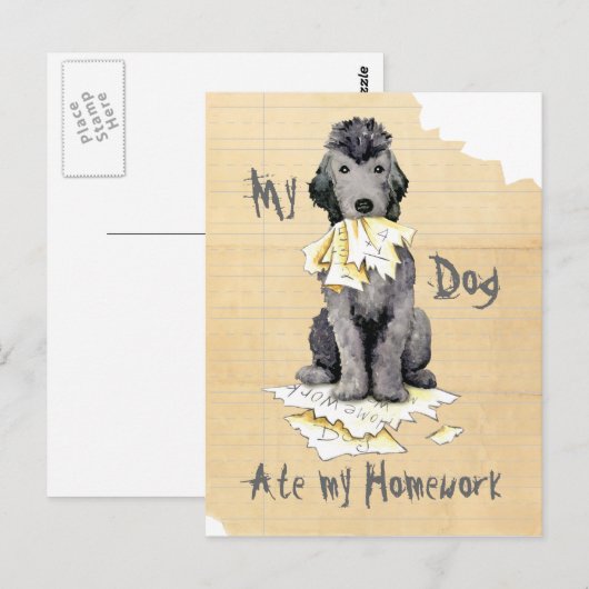 Mijn Bedlington Terrier Ate My Homework Briefkaart (Voorkant / Achterkant)