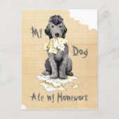 Mijn Bedlington Terrier Ate My Homework Briefkaart (Voorkant)