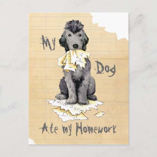 Mijn Bedlington Terrier Ate My Homework Briefkaart (Voorkant)