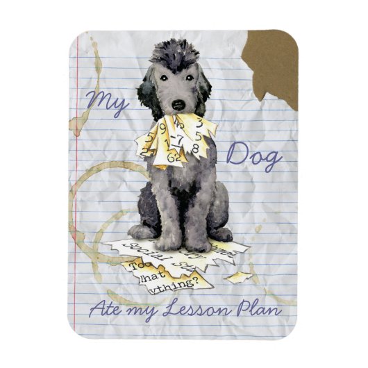 Mijn Bedlington Terrier Ate My Lesson Plan Magnet Magneet (Verticaal)