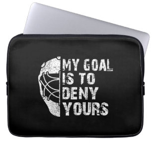 Mijn bedoeling is om je Hockey Goalie Ice te ontke Laptop Sleeve