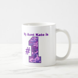 Mijn BEDRAG is nummer één Aangepast Paarse Camo v1 Koffiemok