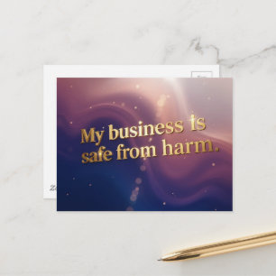Mijn bedrijf is veilig voor schade positieve beves briefkaart
