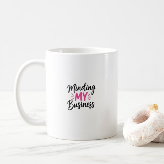 Mijn Bedrijf Kussen Mok (Met donut)