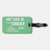 Mijn Bedrog Dag Eet Pizza Dieet Humor Bagagelabel (Achterkant horizontaal)