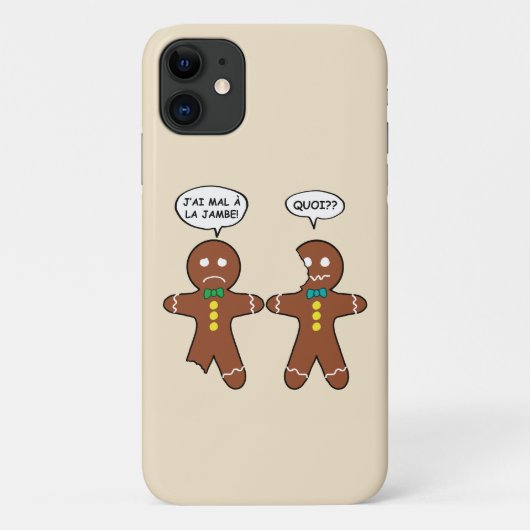 Mijn been doet pijn Gemberkoekje in het Frans Case-Mate iPhone Case (Achterkant)