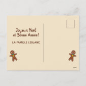 Mijn been Hurts Gingerbrood Cookie in de Franse fe Feestdagenkaart (Achterkant)