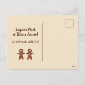 Mijn been Hurts Gingerbrood Cookie in het Frans Feestdagenkaart (Achterkant)