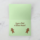 Mijn been Hurts Gingerbrood Cookie in het Frans Gr Feestdagen Kaart (Binnen)