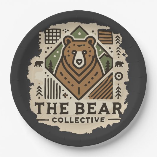 Mijn Beer Collective Papieren Bordje (Voorkant)