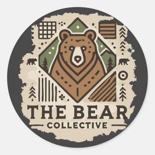 Mijn Beer Collective Ronde Sticker (Voorkant)