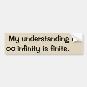 Mijn begrip van de oneindige bumpersticker