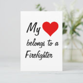 Mijn Behoort Aan Een Brandweerman Card Kaart (Staand voorkant)