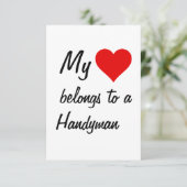 Mijn Behoort Aan Een Klusjesman Card Kaart (Staand voorkant)