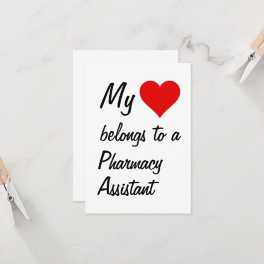 Mijn Behoort Bij Een Apotheek Assistent Kaart (Voorkant / Achterkant in situ)