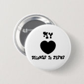 Mijn, behoort tot Jezus Ronde Button 5,7 Cm (Voorkant /achterkant)