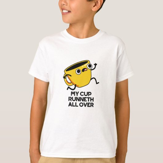 Mijn beker loopt over de grappige bijbel t-shirt (Voorkant)