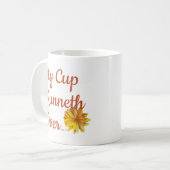 Mijn beker loopt over zonnebloem Mok Ps. 23:5 (Voorkant links)