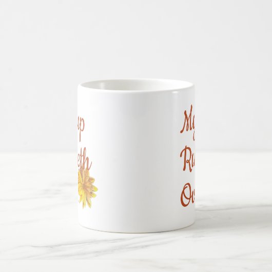 Mijn beker loopt over zonnebloem Mok Ps. 23:5 (Center)