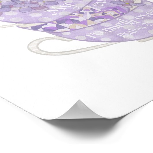 Mijn beker neth over muurprint poster (Hoek)