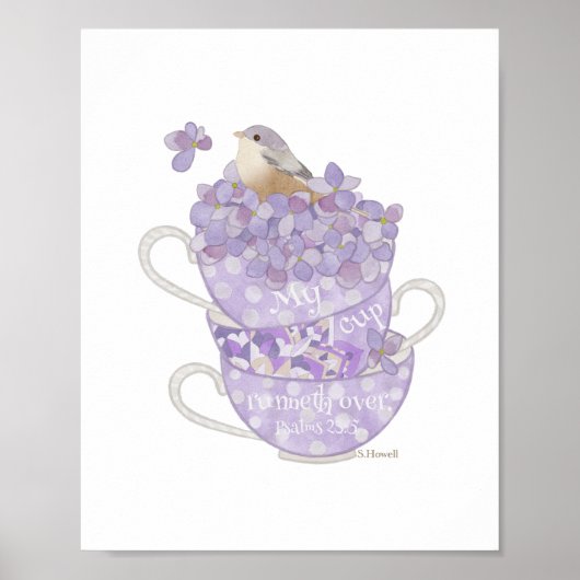 Mijn beker neth over muurprint poster (Voorkant)
