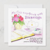 Mijn beker overloopt met Scripture Lavender Tea Pa Kaart (Achterkant)