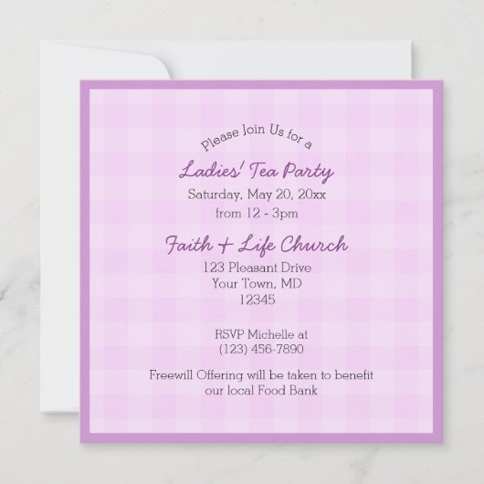 Mijn beker overloopt met Scripture Lavender Tea Pa Kaart (Voorkant)