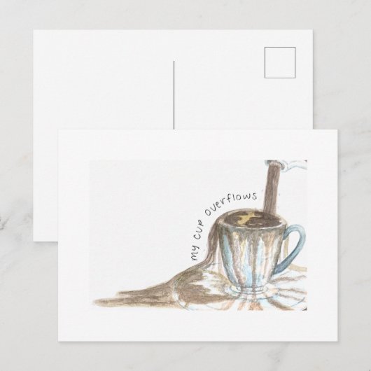Mijn beker overstroomt briefkaart (Voorkant / Achterkant)