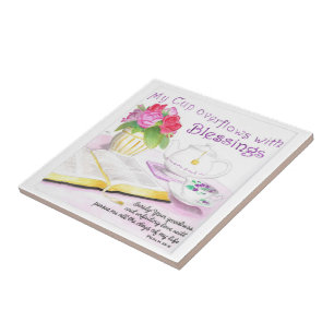 Mijn beker overstroomt keramische tegel tegeltje