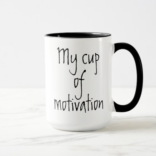 Mijn beker van de Mok Motivation Coffee (Rechts)