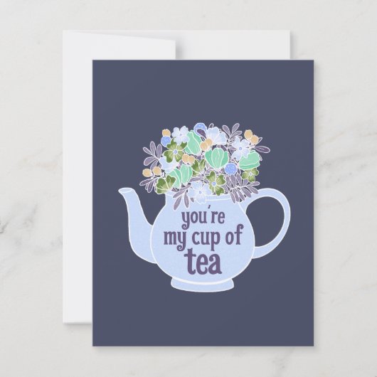 Mijn beker van Tea Afbeelding Valentijnsdag Kaart (Voorkant)