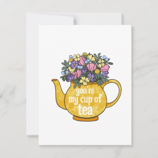 Mijn beker van Tea Afbeelding Valentijnsdag Kaart (Voorkant)