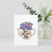 Mijn beker van Tea Afbeelding Valentijnsdag Kaart (Staand voorkant)