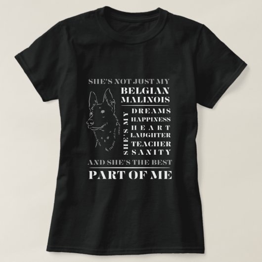 Mijn Belgische Malinois T-shirt (Design voorkant)