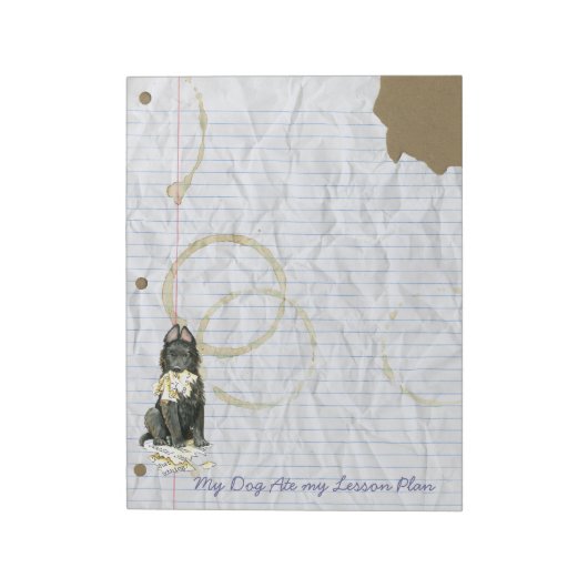Mijn Belgische Sheepdog Ate My Lesson Plan Notitieblok (Linkerzijde)