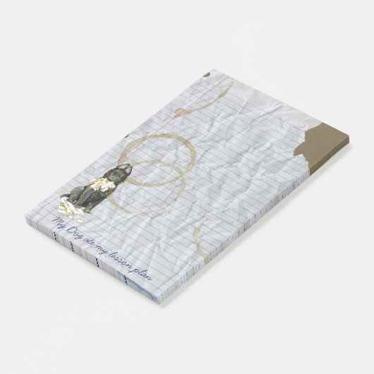 Mijn Belgische Sheepdog Ate My Lesson Plan Post-it® Notes (Schuin)