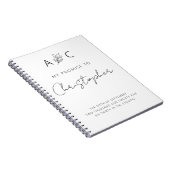 Mijn belofte belooft hem minimalistisch elegant mo notitieboek (Rechterzijde)