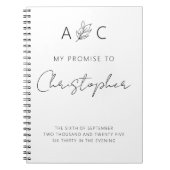 Mijn belofte belooft hem minimalistisch elegant mo notitieboek (Voorkant)