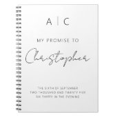 Mijn belofte belooft hem minimalistisch elegant mo notitieboek (Voorkant)