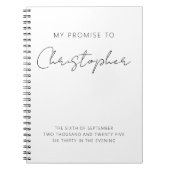 Mijn belofte belooft hem minimalistisch elegant mo notitieboek (Voorkant)