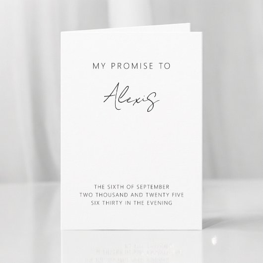 Mijn Belofte Haar Geloften Minimalistisch Elegant