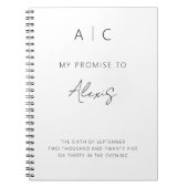 Mijn belofte haar geloften minimalistisch elegant  notitieboek (Voorkant)