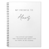 Mijn belofte haar geloften minimalistisch elegant  notitieboek (Voorkant)