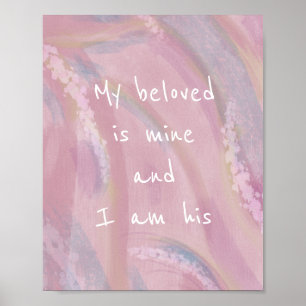Mijn Beloved Boho Waterverf Christelijk Poster
