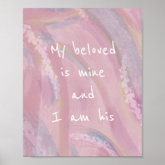 Mijn Beloved Boho Waterverf Christelijk Poster