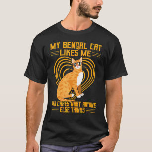Mijn bengaals kat houdt van mij die geeft om wat i t-shirt